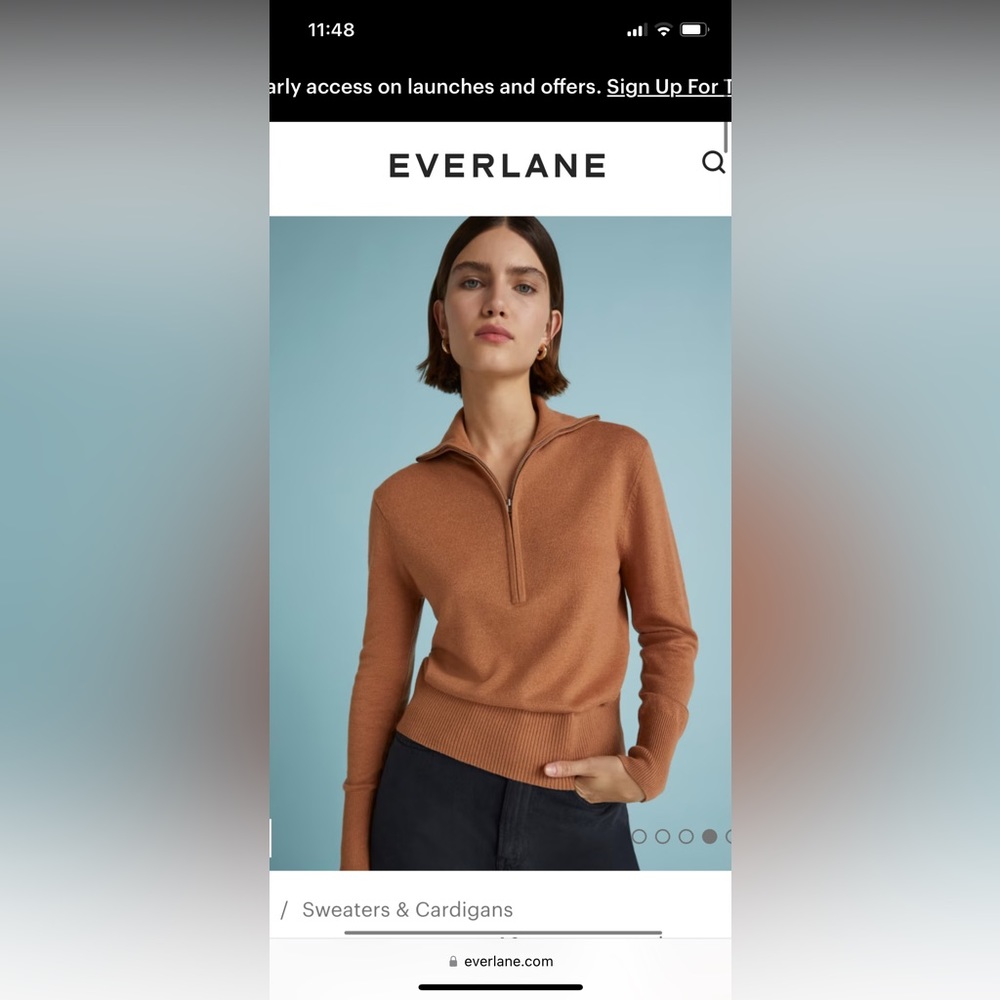 The Luxe Merino Half Zip Sweater